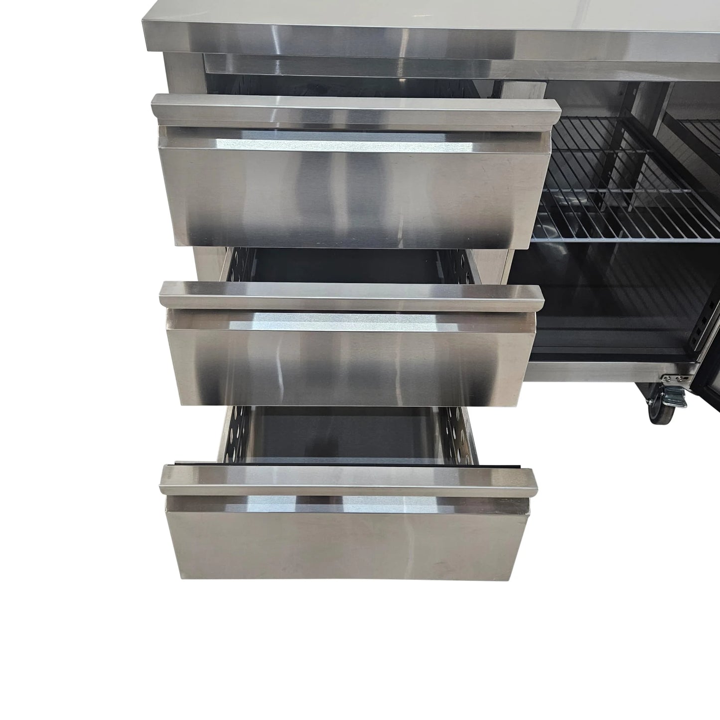 Diaminox Two Door Three Drawer Counter Bench Fridge 554L