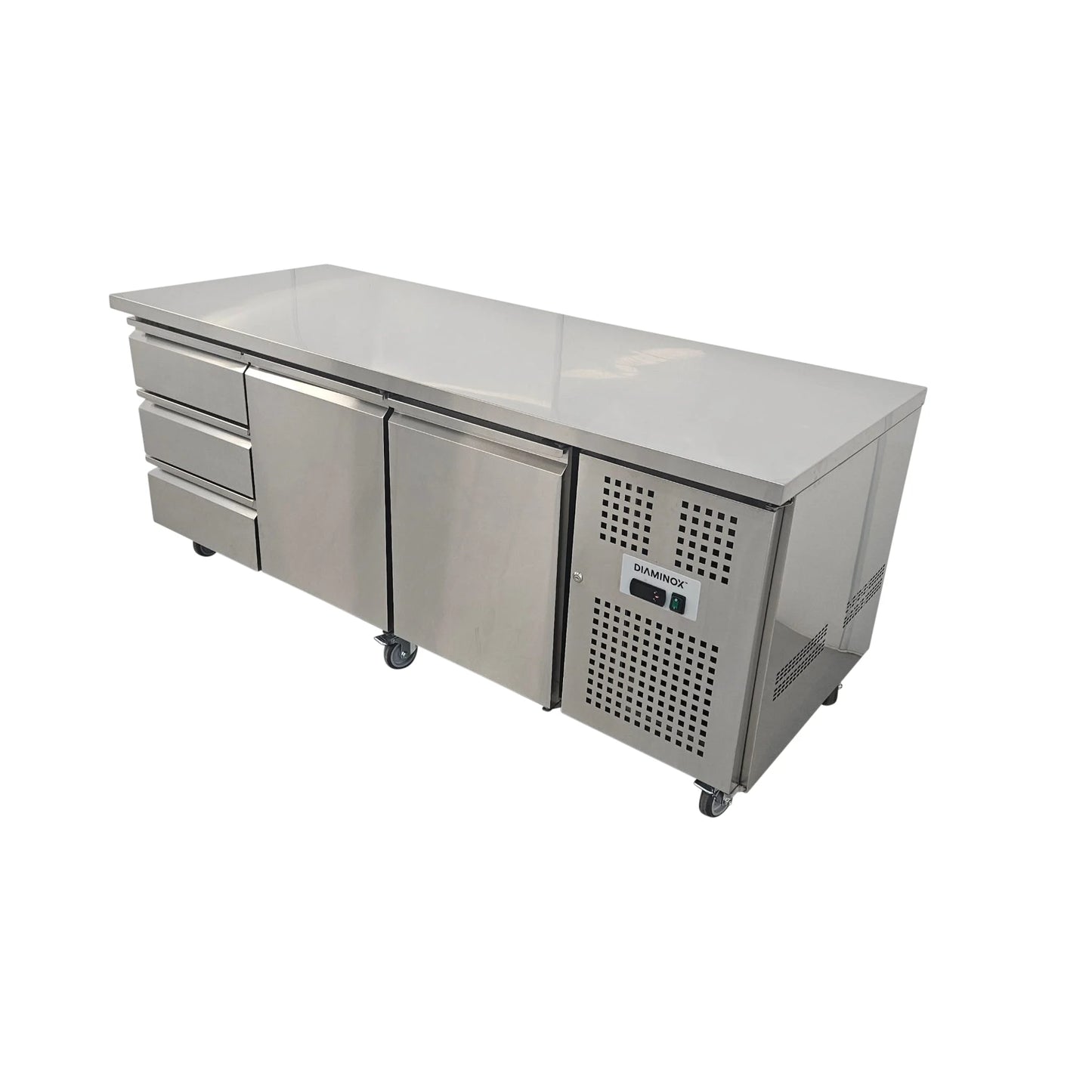 Diaminox Two Door Three Drawer Counter Bench Fridge 554L
