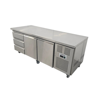 Diaminox Two Door Three Drawer Counter Bench Fridge 554L