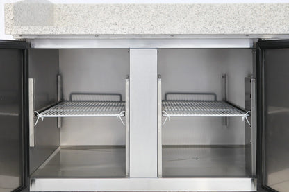 Diaminox Triple Door Counter Bench Fridge with Marble Top 248L