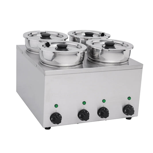 Commercial Stainless Steel Bain Marie Food Warmer - 4 x 3.5L