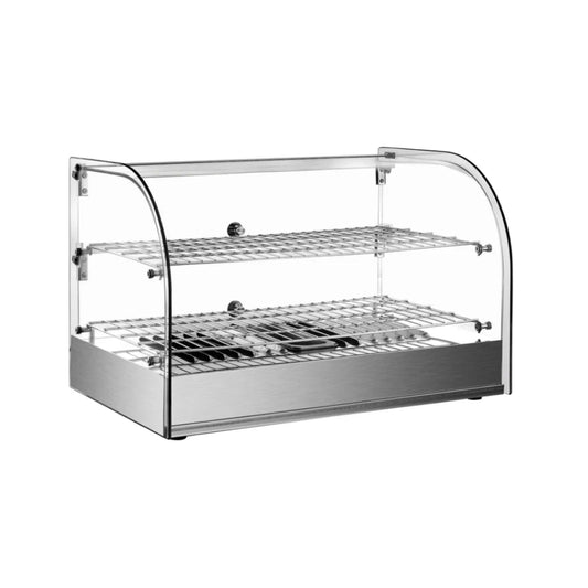 45L Curved Countertop Double Shelf Heated Display