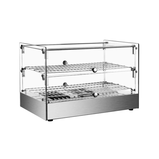 50L Squared Countertop Double Shelf Heated Display