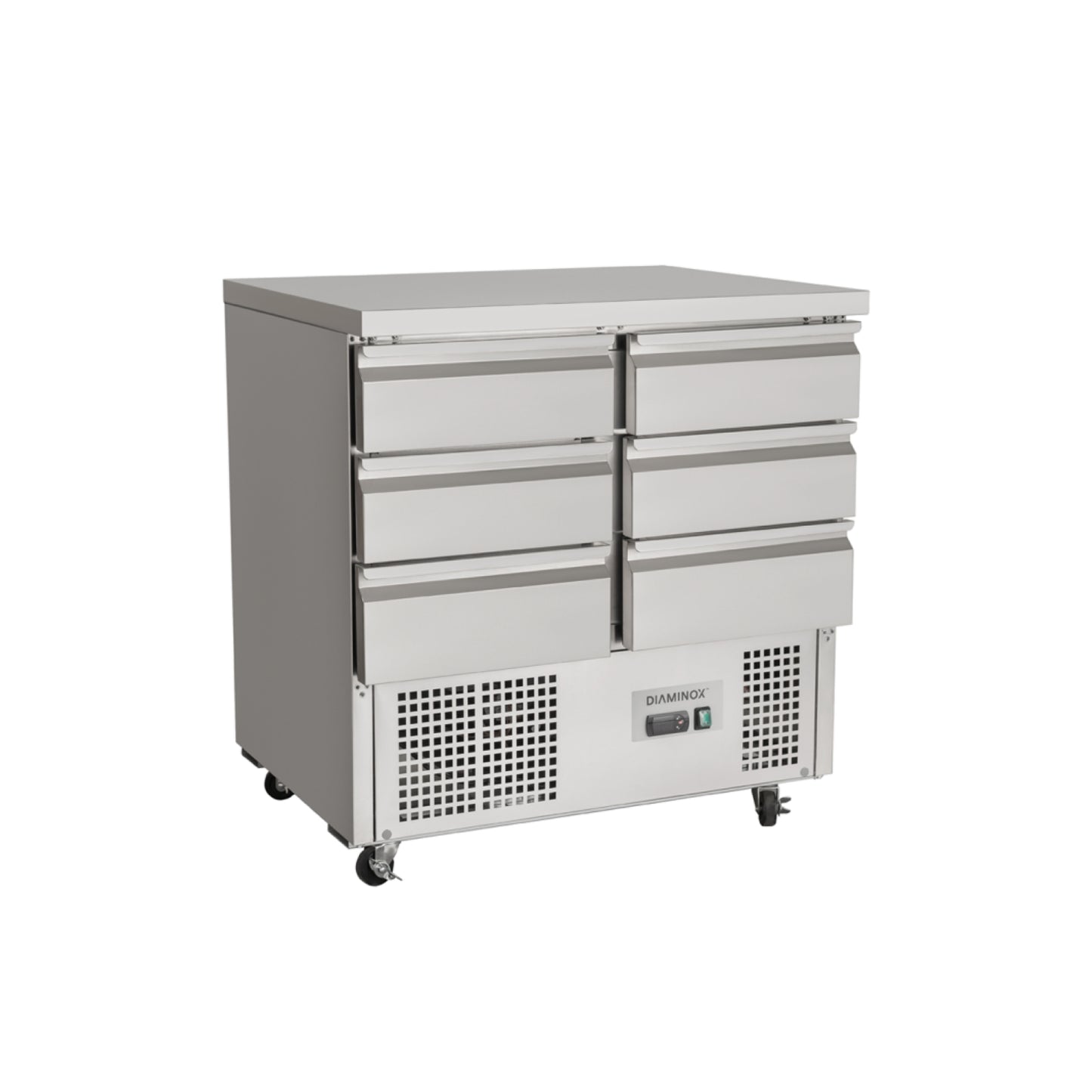 Diaminox 6 Drawer Stainless Steel Refrigerated Prep Counter
