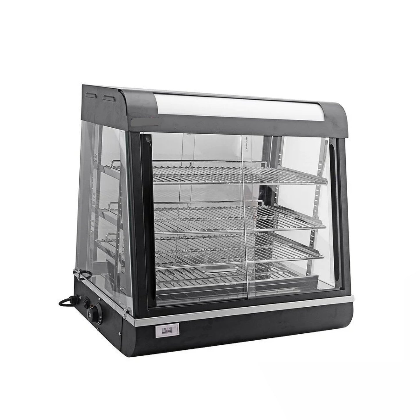 60cm Black Heated Display Cabinet