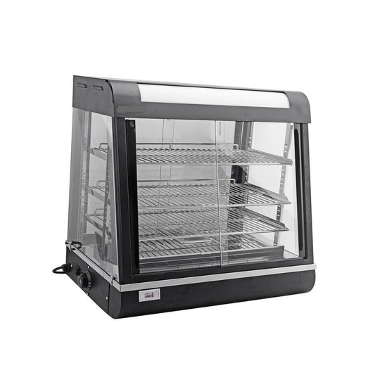 60cm Black Heated Display Cabinet