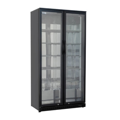 Diaminox Mirrored Upright Double Door Bottle Fridge