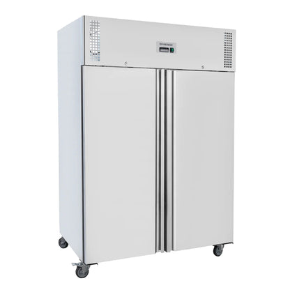 Diaminox Double Door Upright Commercial 1200L Fridge - White