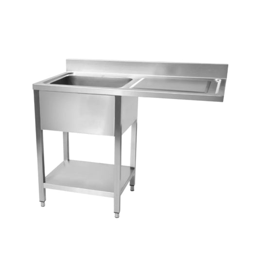 Commercial Single Bowl Stainless Steel Dishwasher Sink – Multiple Sizes