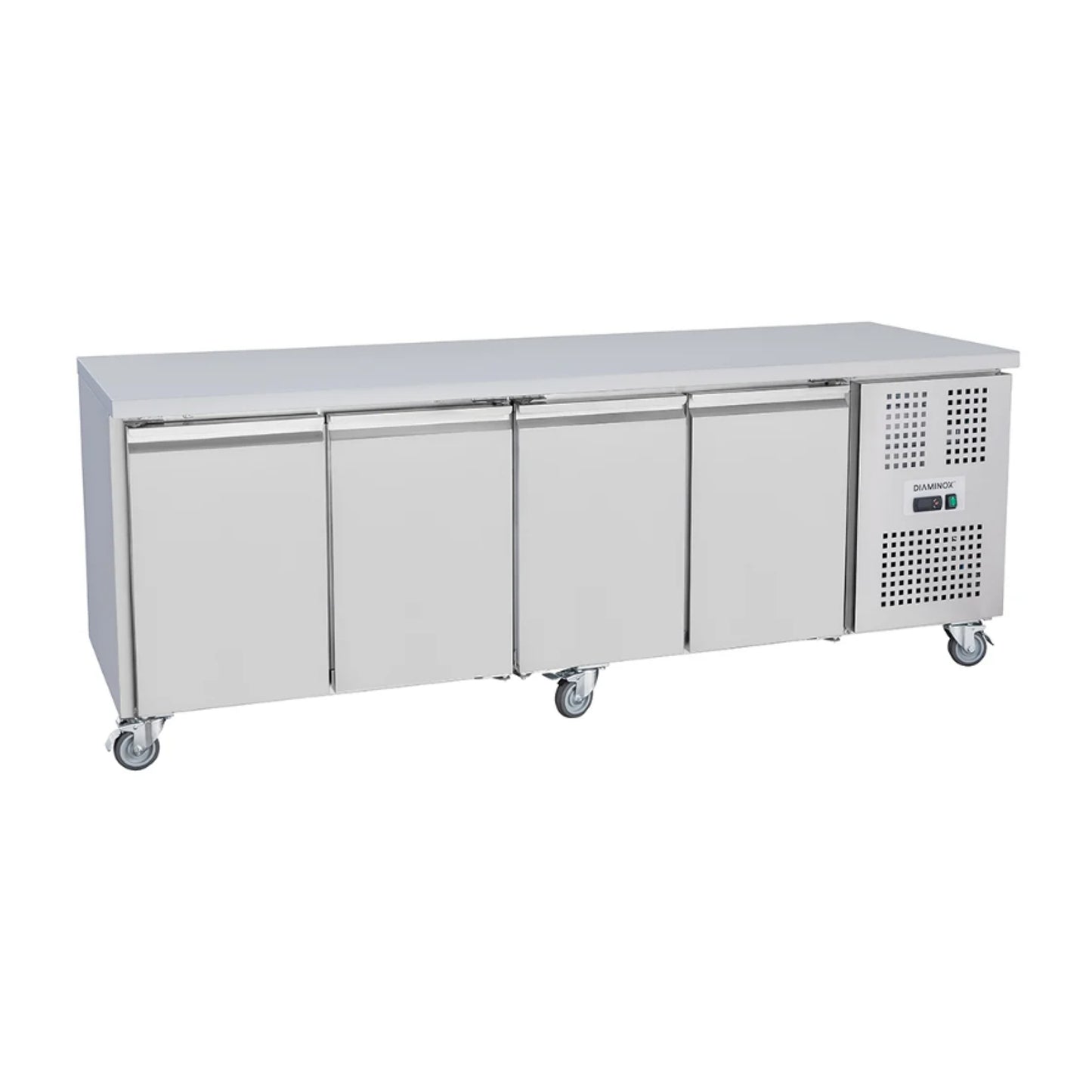 Diaminox Four Door Counter Bench Fridge 421L