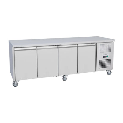 Diaminox Four Door Counter Bench Fridge 421L