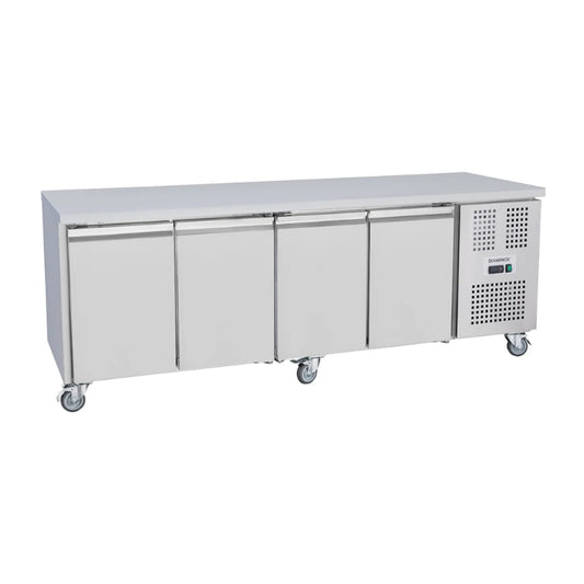 Diaminox Four Door Counter Bench Fridge 421L