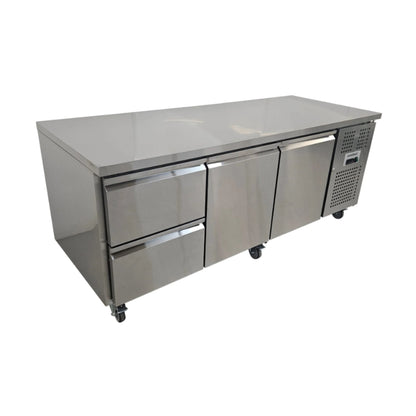 Diaminox Two Door Two Drawer Counter Bench Fridge 554L