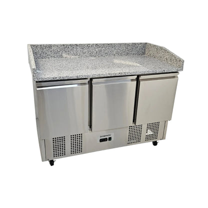Diaminox Triple Door Counter Bench Fridge with Marble Top 248L