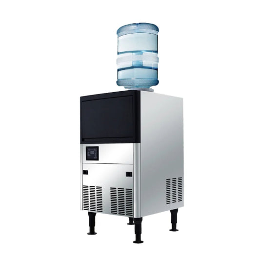 Commercial Freestanding Ice Machine with Water Dispenser - 55kg/24hr