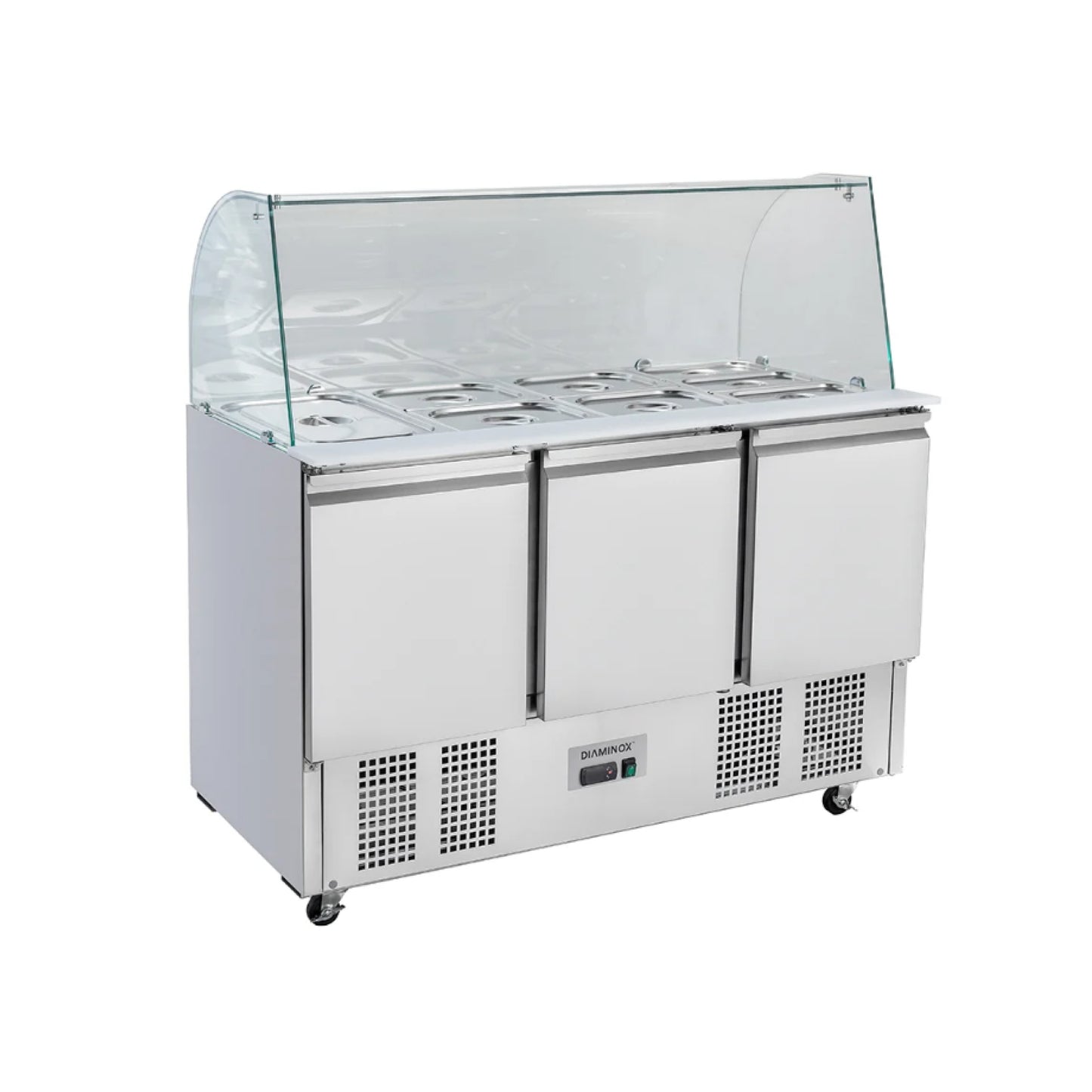 Diaminox Three Door Saladette Prep Counter