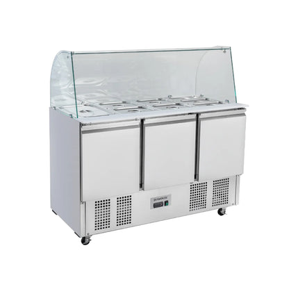 Diaminox Three Door Saladette Prep Counter