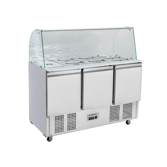 Diaminox Three Door Saladette Prep Counter