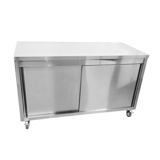 Diaminox Stainless Steel Floor Standing Cabinet with Sliding Doors