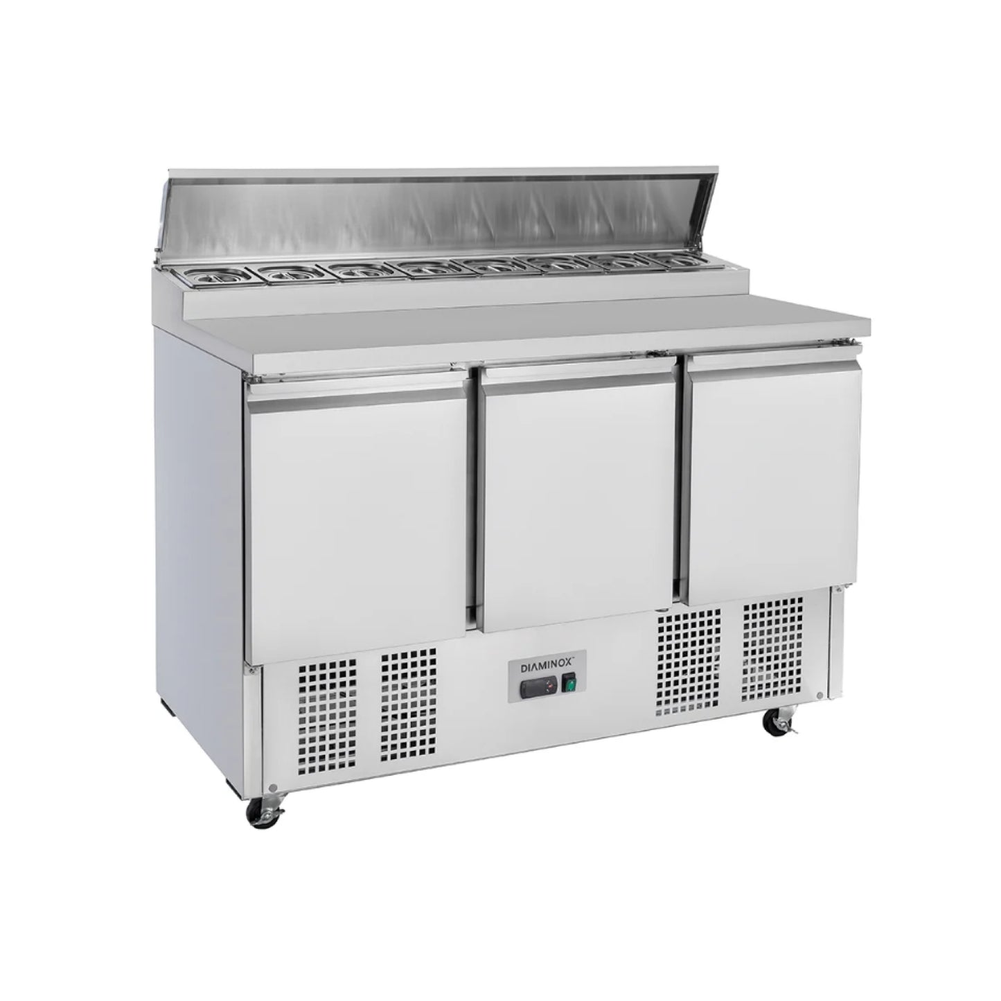 Diaminox Three Door Raised Saladette Prep Counter 385L
