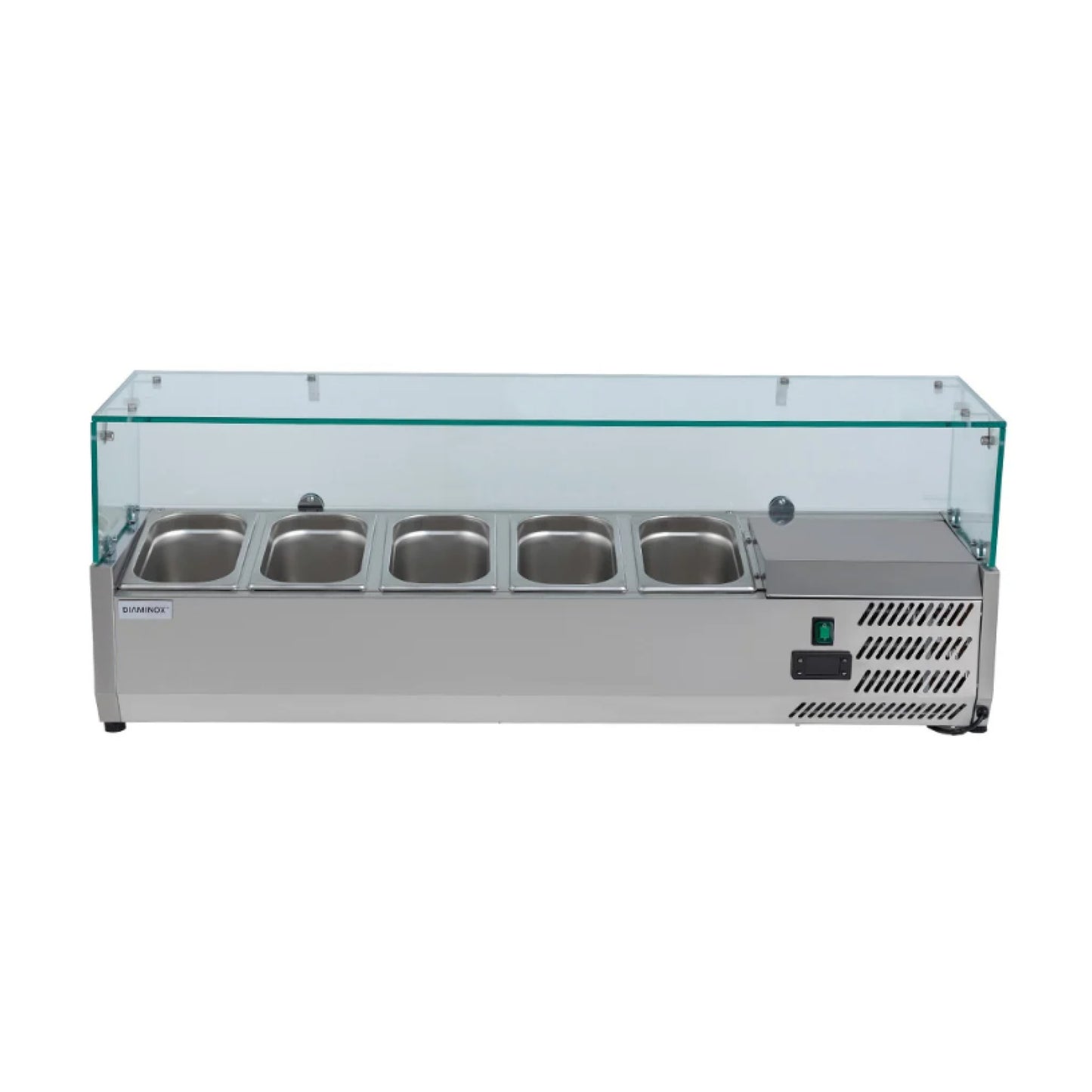 Diaminox Countertop Prep VRX Unit with Glass Top 5 x 1/4 GN