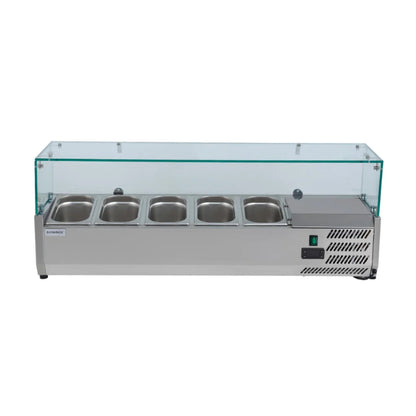 Diaminox Countertop Prep VRX Unit with Glass Top 5 x 1/4 GN