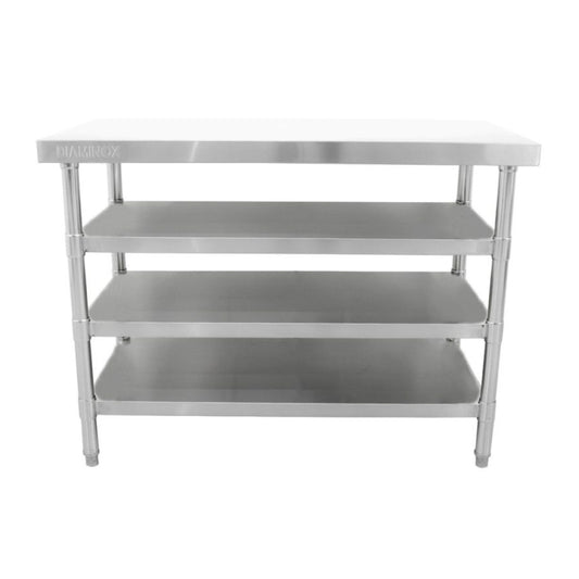 Diaminox Stainless Steel Table With 3 Shelves