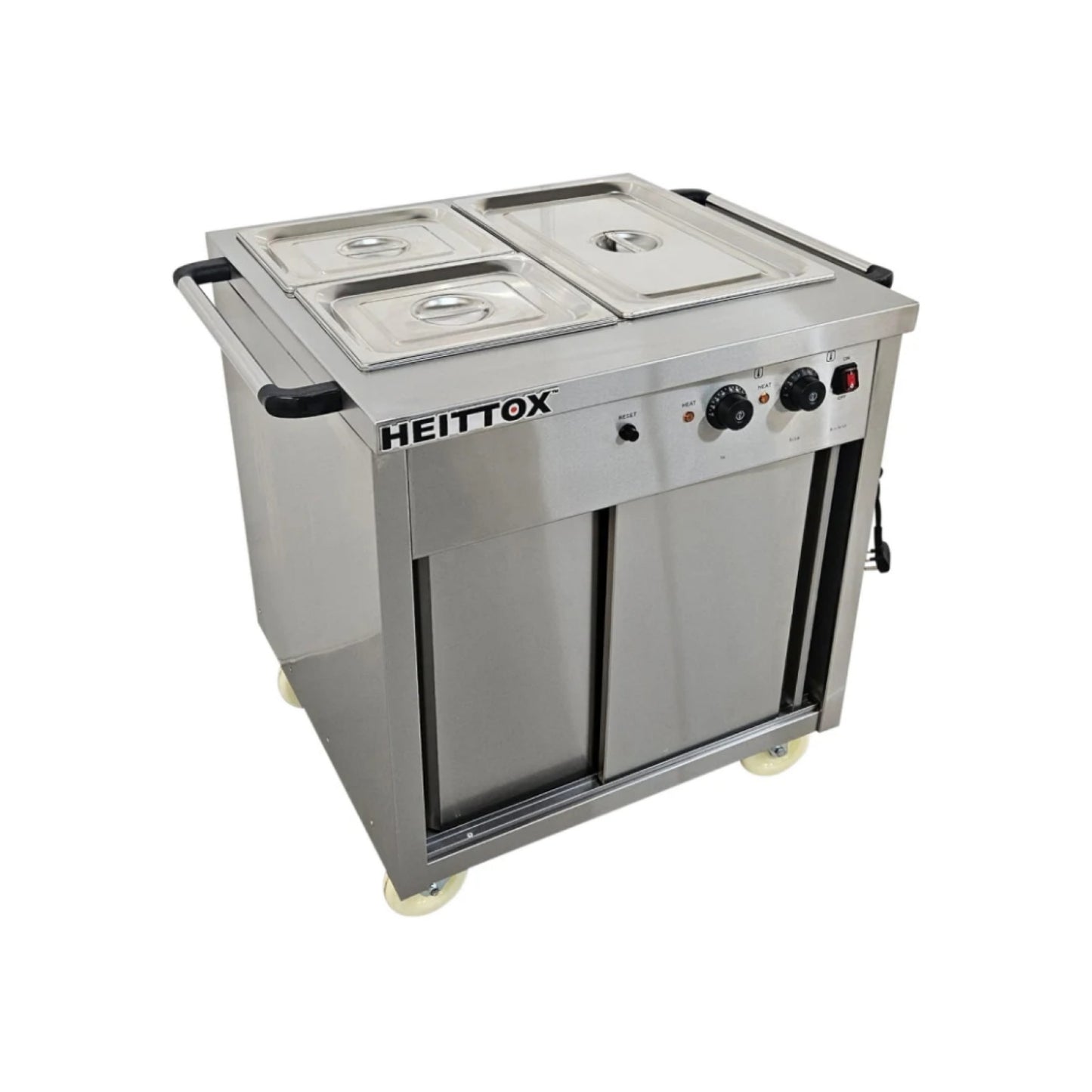 Heittox 3 Pan Wet Bain Marie With Hot Cupboard