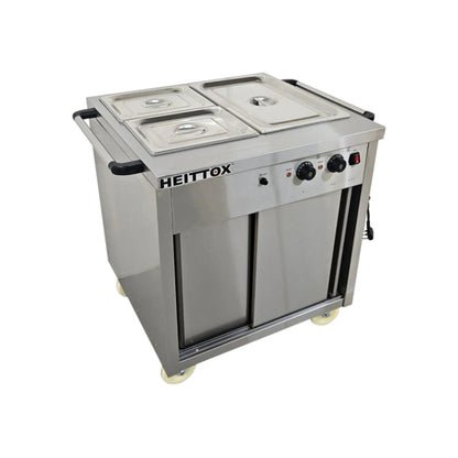 Heittox 3 Pan Wet Bain Marie With Hot Cupboard
