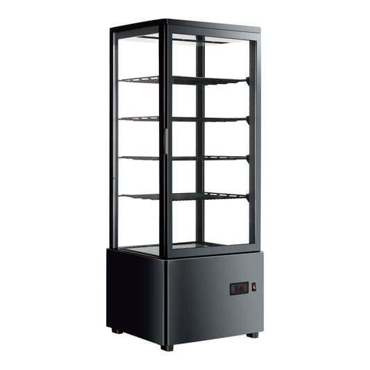 Commercial Countertop 98L Upright Display Fridge - (Black or White)
