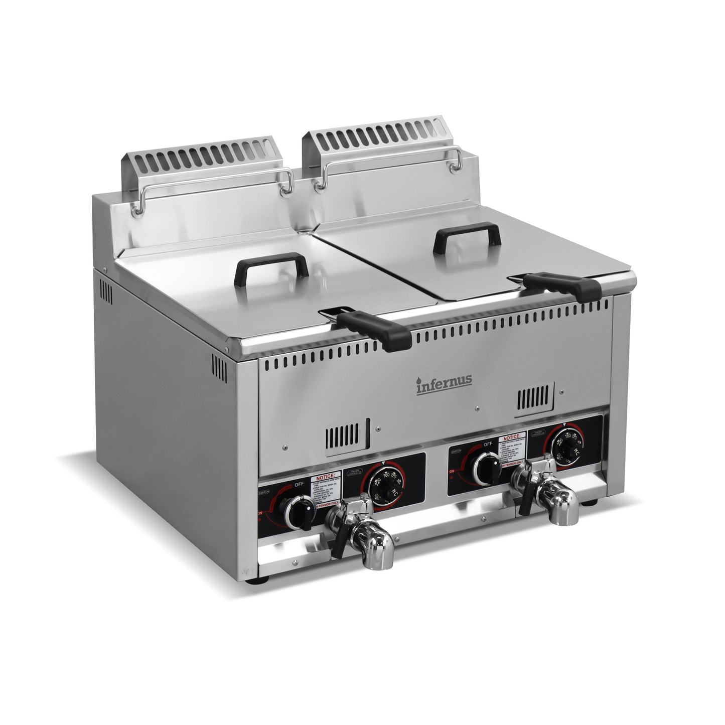 Infernus Countertop Twin Tank Gas Fryer (LPG or NG)