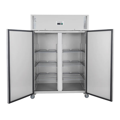 Diaminox Double Door Upright Commercial 1200L Fridge - White