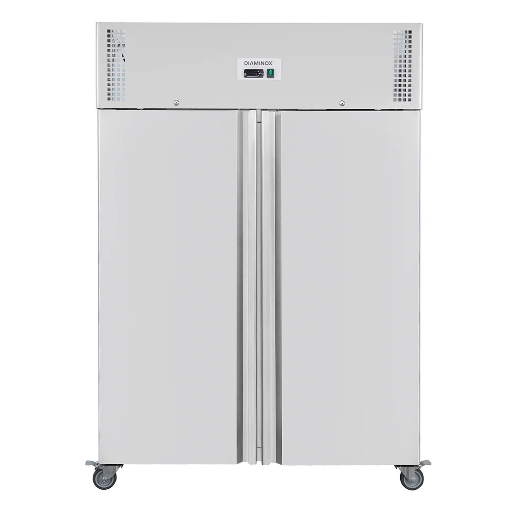 Diaminox Double Door Upright Commercial 1200L Fridge - White