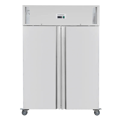 Diaminox Double Door Upright Commercial 1200L Fridge - White