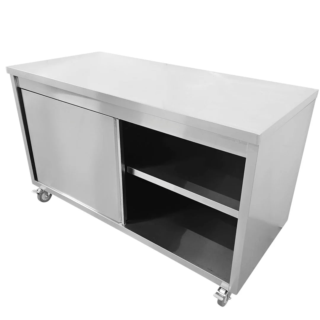 Diaminox Stainless Steel Floor Standing Cabinet with Sliding Doors
