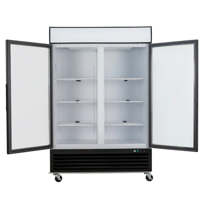 Diaminox Double Door Glass Display Fridge - 1134L