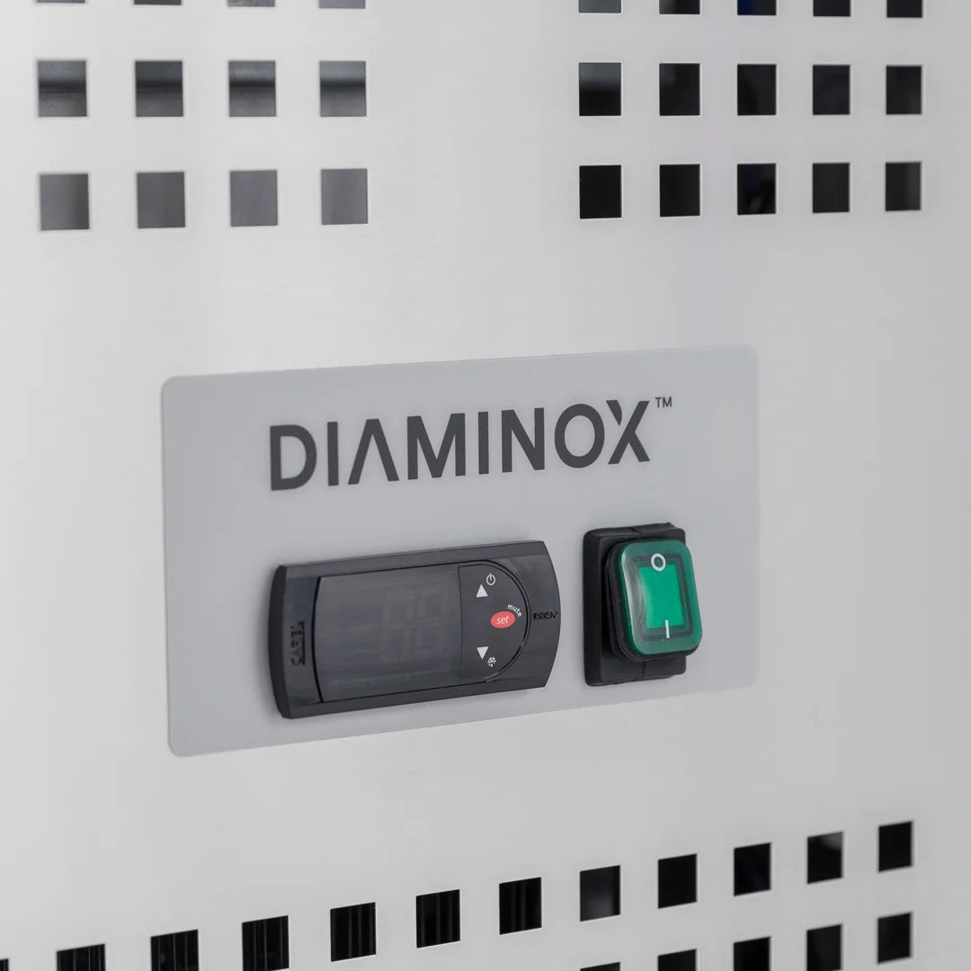 Diaminox Double Door Counter Bench Fridge with Marble Top 294L