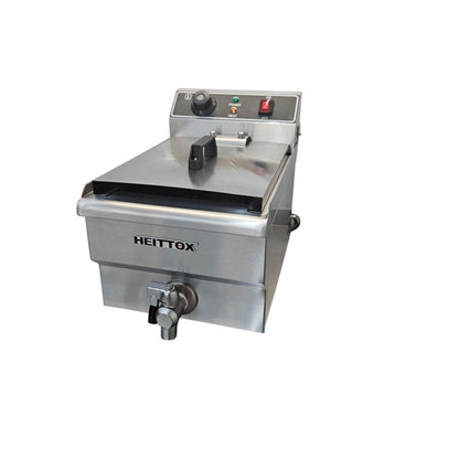 Heittox Countertop Electric Fryer Single Tank with Tap