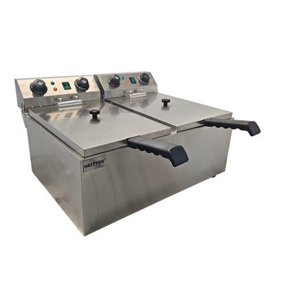 Heittox Countertop Electric Fryer Twin Tank