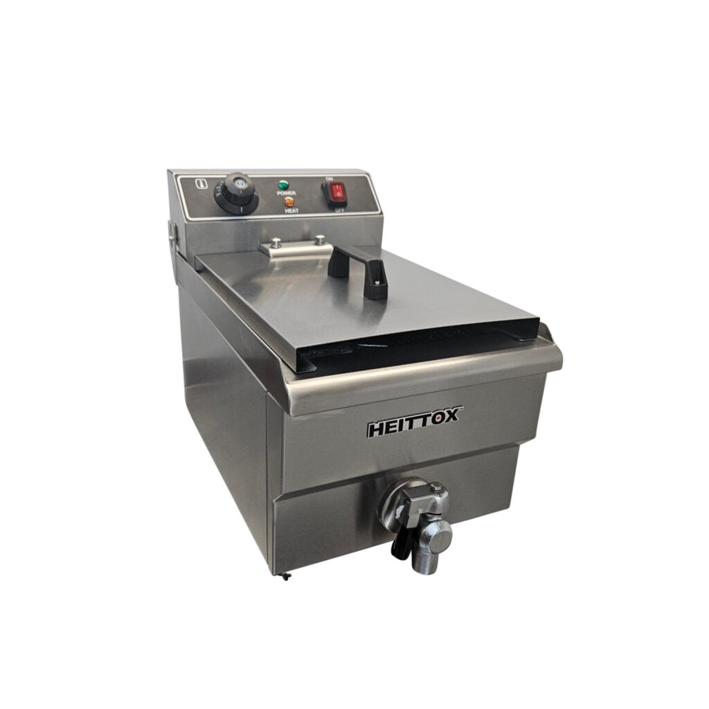 Heittox Countertop Electric Fryer Single Tank with Tap